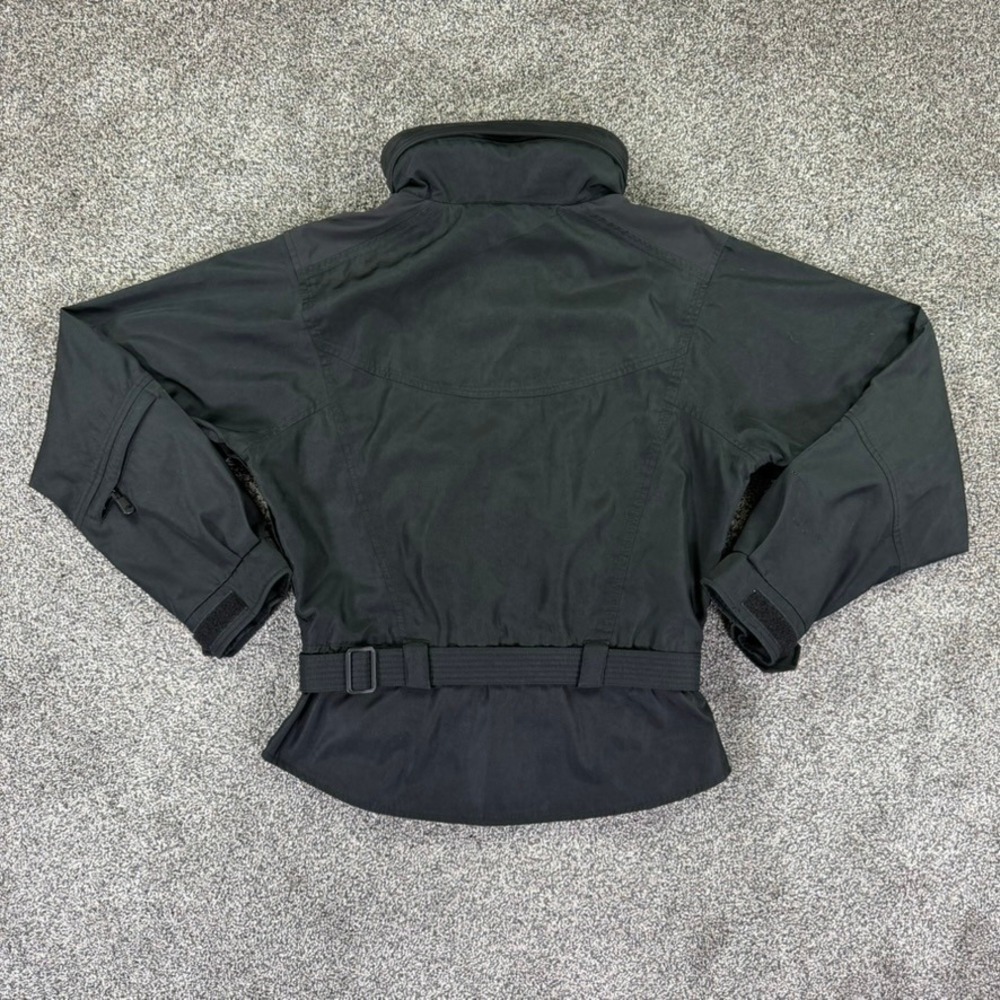 The North Face Vintage Ski Jacket Black Belted Hooded Women 10 Retro Snow Sports - Picture 3 of 16